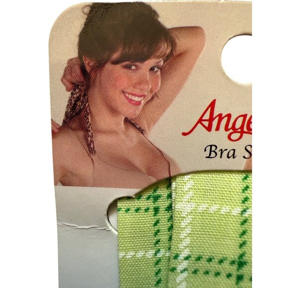 Angelina Fabric Bra Straps Transform Bras +Halter Tops Plaid+Flowers Green+White - Picture 3 of 4